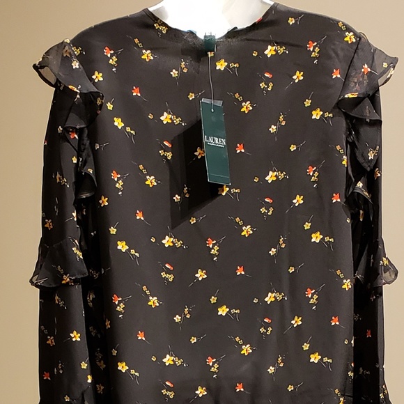 Ralph Lauren Floral Georgette Blouse NWT! - Picture 5 of 7